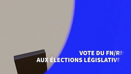 Vote du FN/RN aux élections législatives