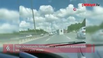 Kamyonetin kasasındaki konteyner yola düştü