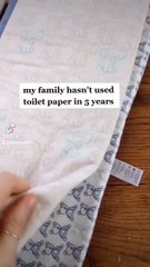 Família substitui papel higiênico por pedaços de pano reutilizáveis