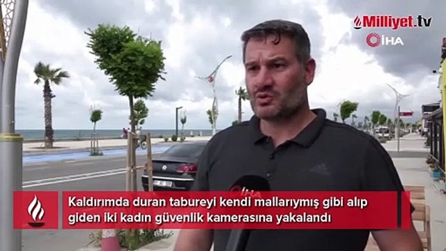 Kendi malıymış gibi alıp götürdü, güvenlik kamerasına yakalandı