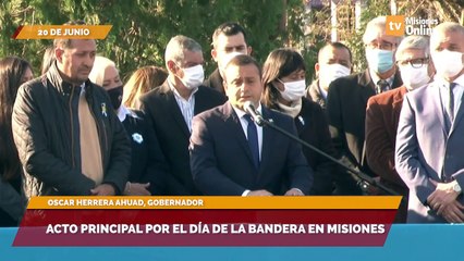 Acto principal por el Día de la Bandera en Misiones