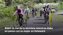 Biden se cae de la bicicleta mientras daba un paseo con su mujer en Delaware