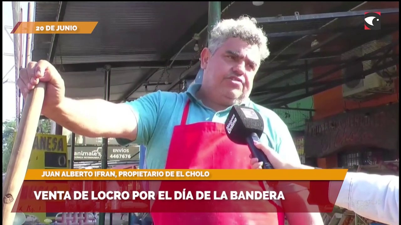Venta de locro por el día de la bandera