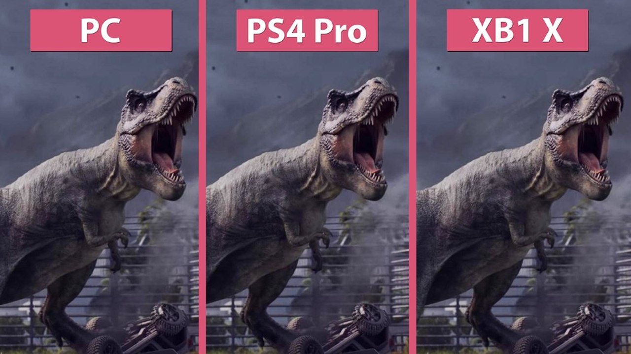 Jurassic World Evolution - PC gegen PS4 Pro und Xbox One X im Grafikvergleich