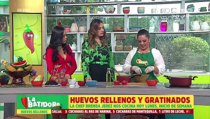 Receta: Huevos rellenos gratinados en salsa bechamel, parte 2