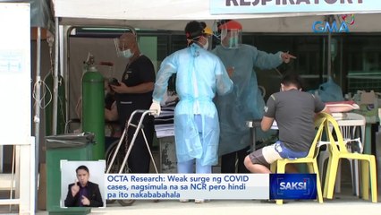 OCTA Research: Weak surge ng COVID cases, nagsimula na sa NCR pero hindi pa ito nakababahala | Saksi