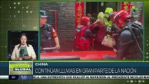 Varias regiones de China sufren el embate de fuertes lluvias e inundaciones