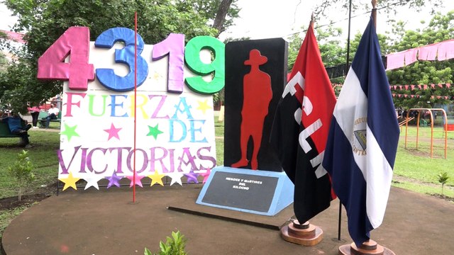 Militantes Sandinistas rinden homenaje a los mártires del Km 8