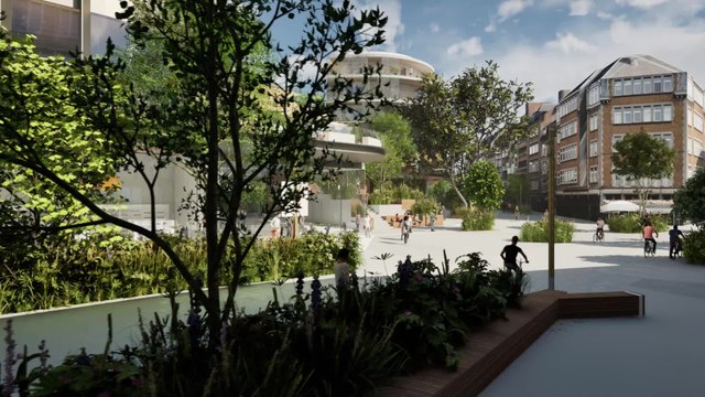 Le futur centre commercial du square Léopold