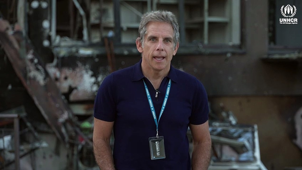 Ben Stiller viajó a Ucrania para reunirse con refugiados, como embajador de la ONU