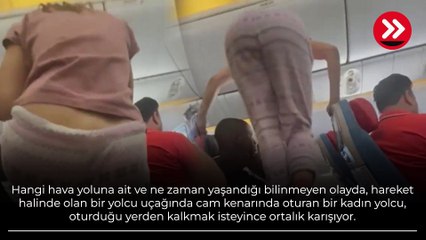 Uçakta 'pes' dedirten hareket! Sosyal medyayı salladı