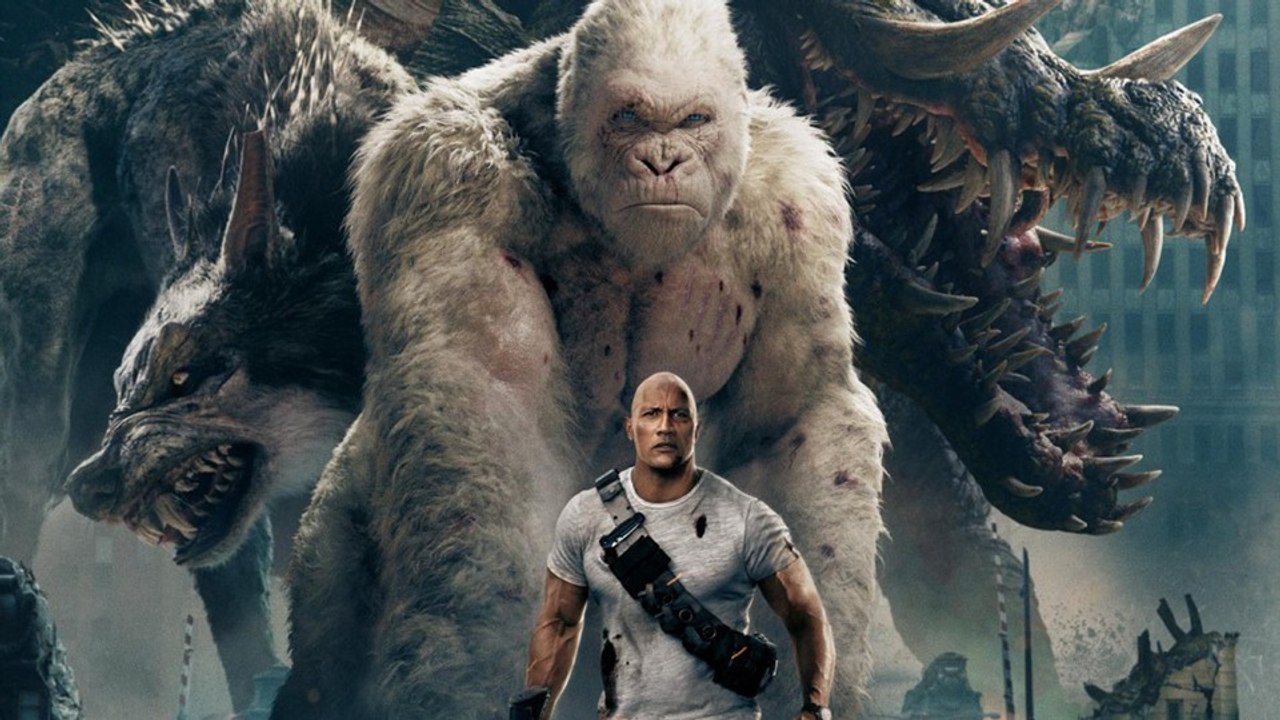 Rampage - Trailer mit Dwayne Johnson vs. Gorilla & Co. nach dem Arcade-Spieleklassiker
