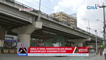 MMDA at DPWH, ininspeksyon ang sirang bahagi ng EDSA-Kamuning Flyover | UB