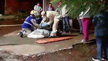 Mulher cai de moto e fica ferida no Bairro Canadá, em Cascavel