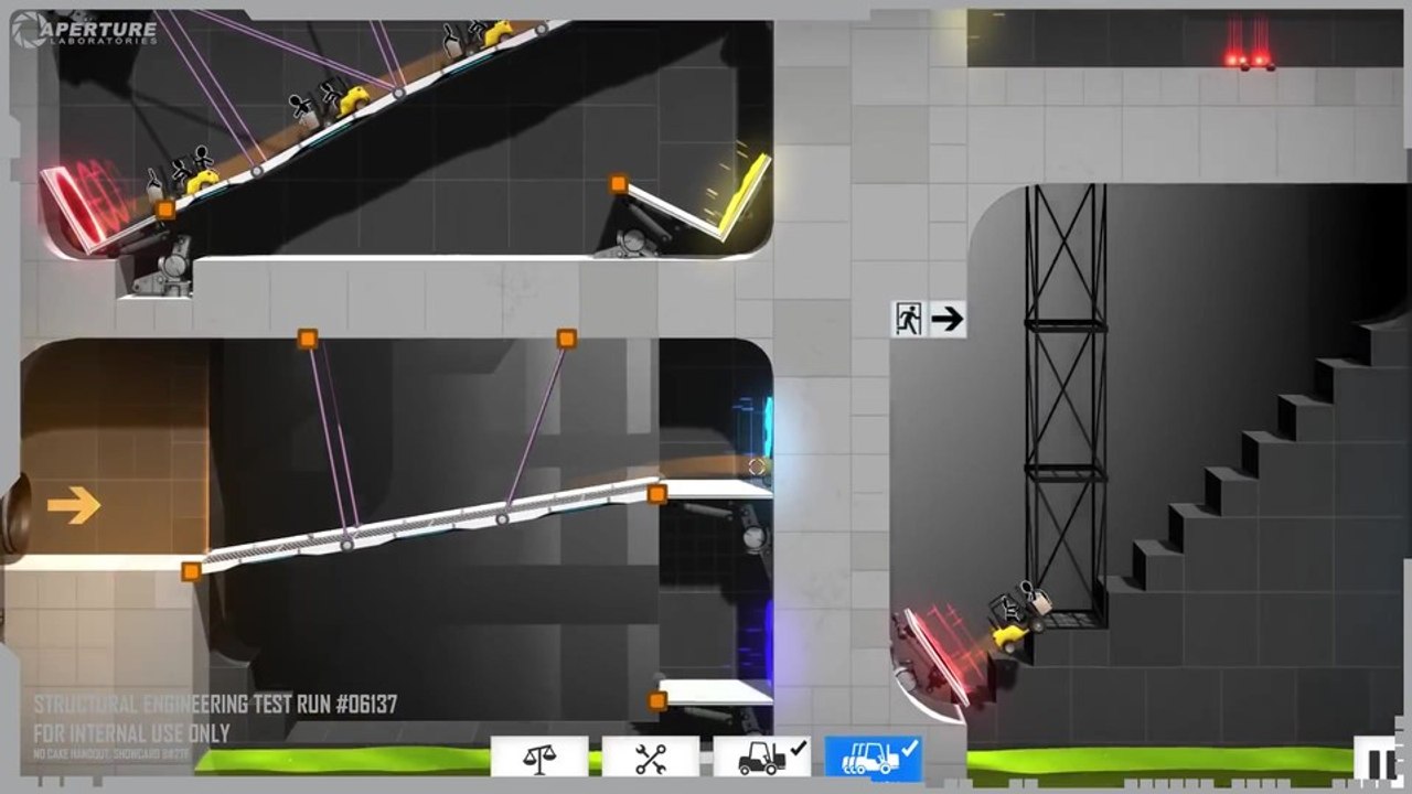 Bridge Constructor Portal - Neuer Trailer zum Release zeigt Gameplay im Portal-Stil