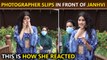 Janhvi Kapoor Gets Afraid, Shocked After A Media Photographer Slips And Falls Down | Good Luck Jerry