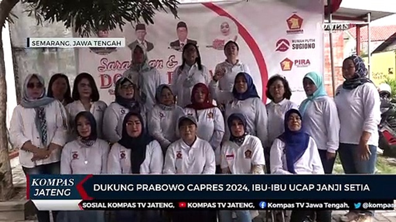 Dukung Prabowo Capres 2024, Ibu - ibu di Semarang Ucap Janji Setia