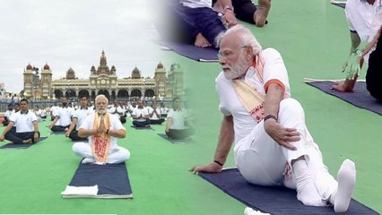 Mysore ನಲ್ಲಿ Yoga ಮಾಡಿದ‌ PM Modi | OneIndia Kannada