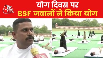 Jammu: BSF Jawans performs yoga at international Yoga day