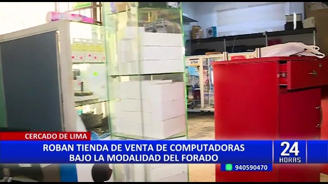 Cercado de Lima: Ladrones hacen forado y roban S/ 30 000 en equipos de cómputo