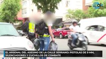 El arsenal del asesino de la calle Serrano: pistolas de 9 mm, silenciadores y cuchillos de combate