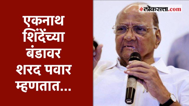 शरद पवारांची एकनाथ शिंदेंच्या बंडावर प्रतिक्रिया | Sharad Pawar reaction on Eknath Shinde