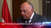 «شكري»: استقرار المنطقة يخدم مصلحة مصر والسعودية.. وإنهاء أزمة ‎اليمن أولوية للبلدين