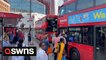 Commuters pile on to buses at Victoria as station closes for 24 hour tube strike