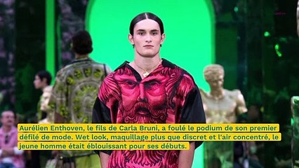 Carla Bruni : son fils Aurélien Enthoven éblouissant pour son premier défilé