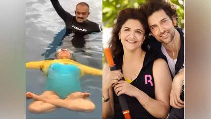 International Yoga Day 2022: Hrthik Roshan Mother 67 Age Aqua Yoga Video | Boldsky *Entertainment