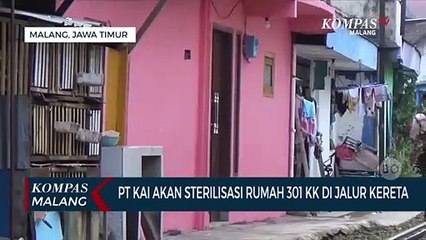 PT KAI Akan Tertibkan Rumah 301 KK di Jalur Stasiun Malang
