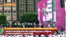 México obtiene récord Guinness por la mayor clase de boxeo al aire libre