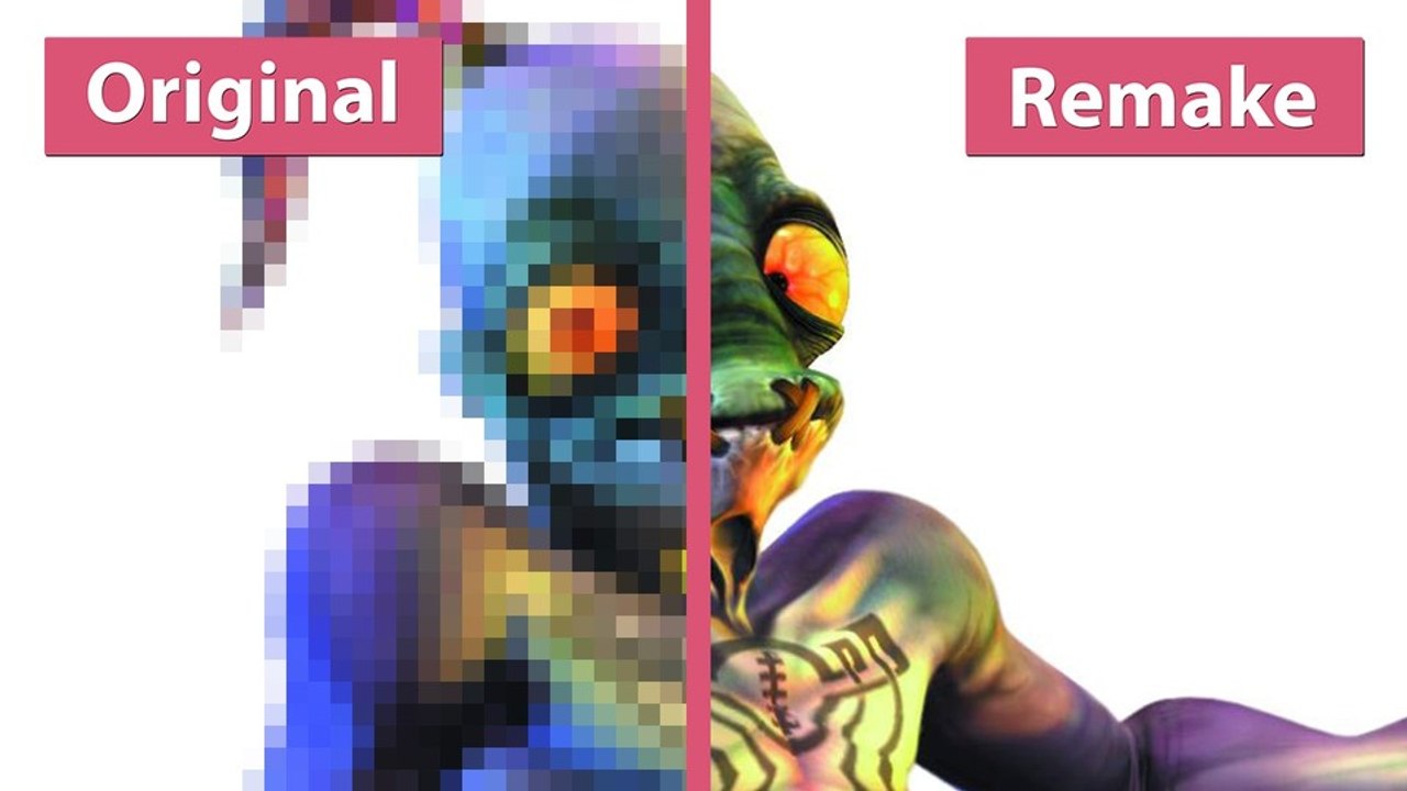 Oddworld: abe's oddysee - new 'n' tasty - grafikvergleich: remake gegen original