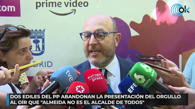 Dos ediles del PP abandonan la presentación del Orgullo al oír que «Almeida no es el alcalde de todos»