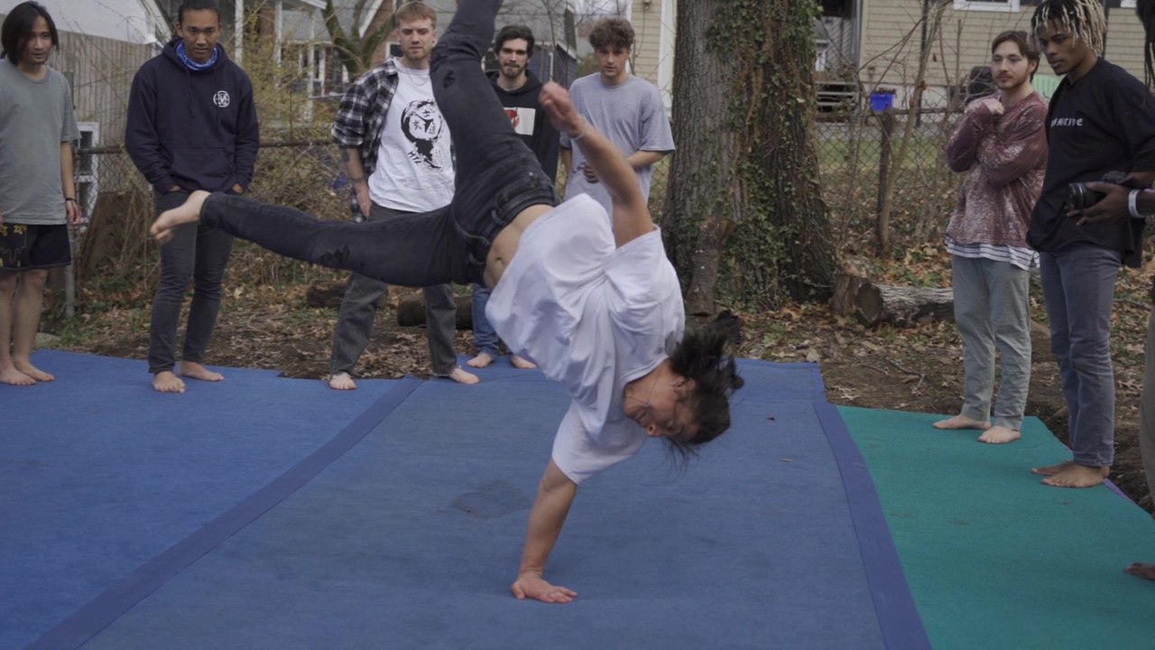 'Tricking fanatic nails a CRAZY double backflip like it's no big deal'