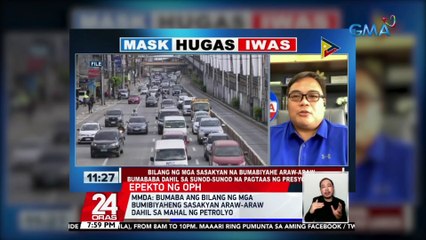 MMDA: bumaba ang bilang ng mga bumibiyaheng sasakyan araw-araw dahil sa mahal ng petrolyo | 24 Oras