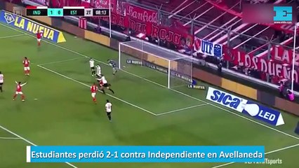 Estudiantes perdió 2-1 contra Independiente en Avellaneda