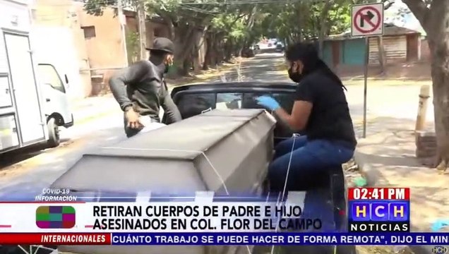 Retiran cadáveres de padre e hijo asesinados en col. Flor del Campo