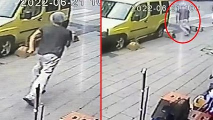 Fatih'te havaya uçtuğu kazadan 1 saat sonra işine geri döndü