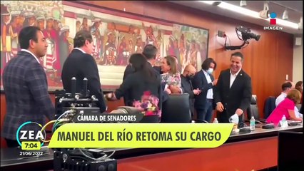 José Manuel del Río retoma su cargo y es recibido en medio de aplausos