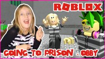Going to Prison in an OBBY!  Escape the Prison   Rob The Bank OBBY - ROBLOX