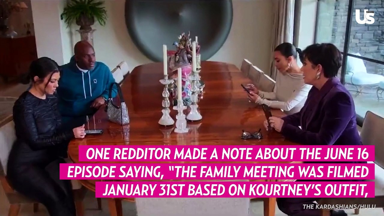 Why Fans Think Kourtney Kardashian’s Outfit Reveals ‘The Kardashians’ Season Finale Faked the Family Meeting