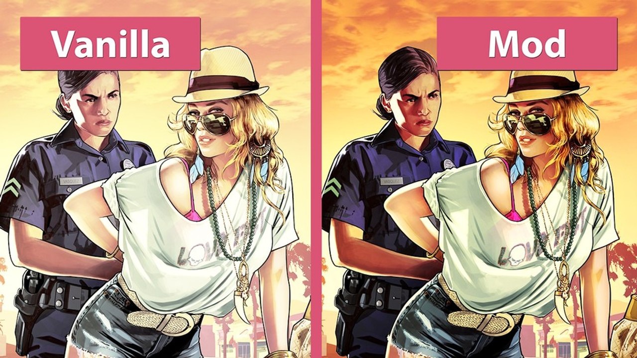 GTA 5 - Grafikvergleich: Mod Community Graphics 2.2.1 gegen Vanilla