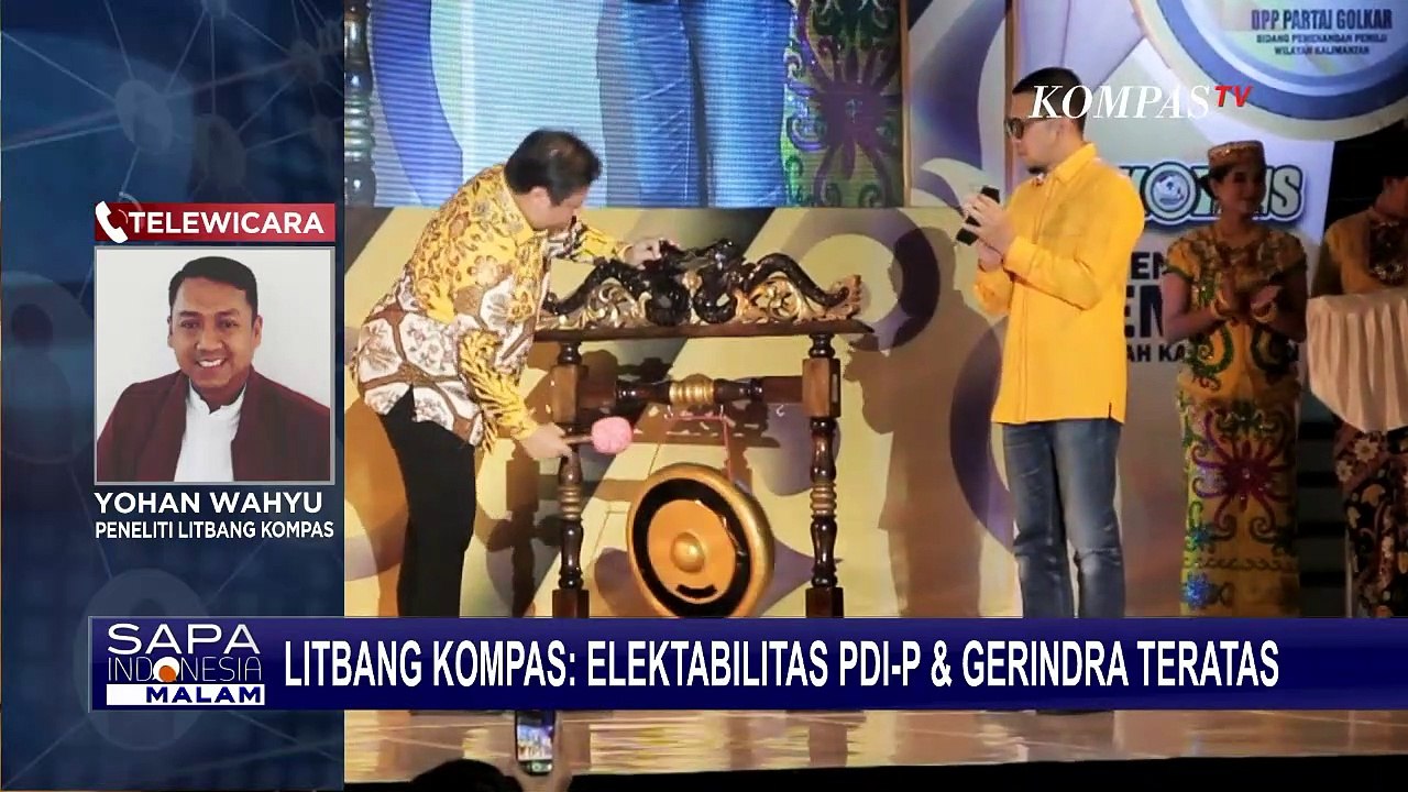 Survei Litbang Kompas: Elektabilitas PDIP dan Partai Gerindra Tertinggi