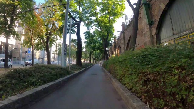 Wien am Rad: Gürtelradweg (U6 Währingerstraße bis Nussdorferstrasse) frühmorgens