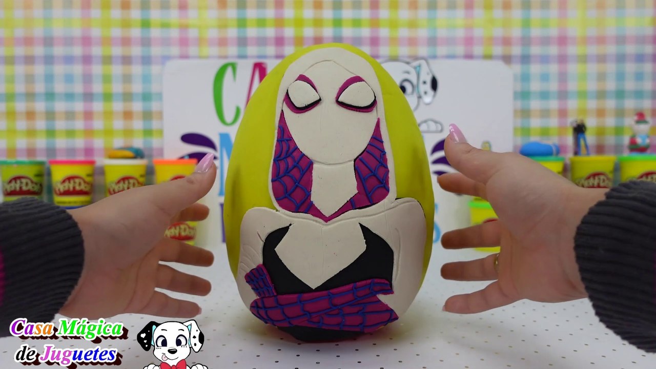 Huevo Gigante Sorpresa de SPIDER GWEN de Plastilina Playdoh