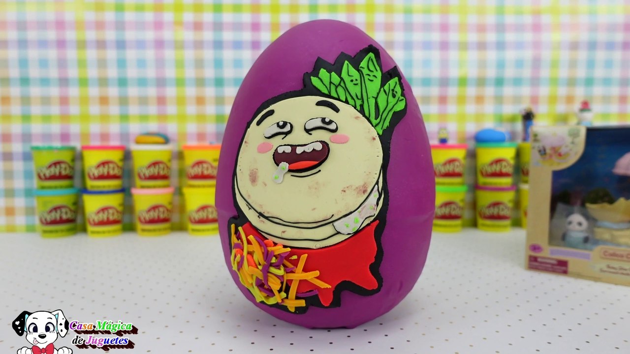 Huevo Sorpresa de Pupusas de Loroco de El Salvador de Plastilina - Comida Tipica