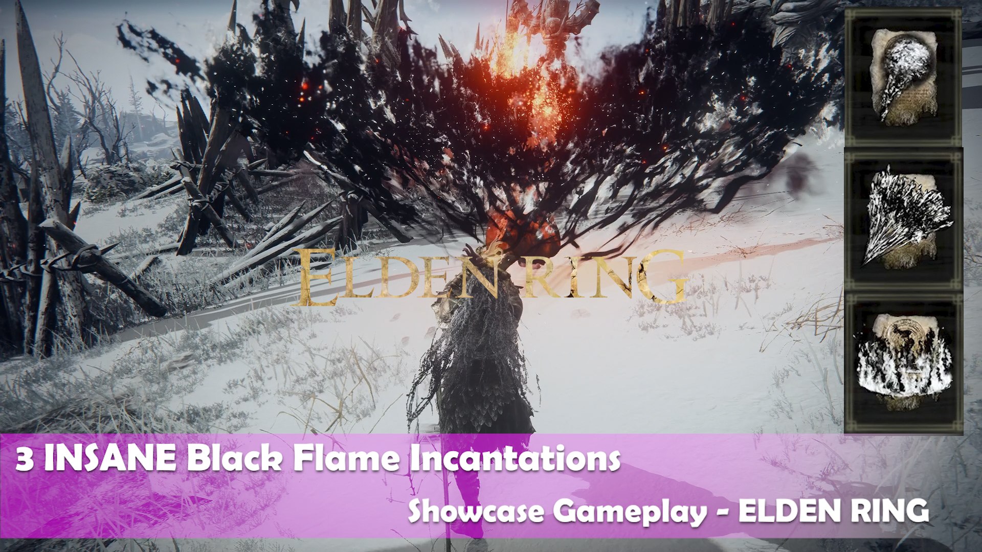 3 INSANE Black Flame Incantations Showcase Gameplay - ELDEN RING 