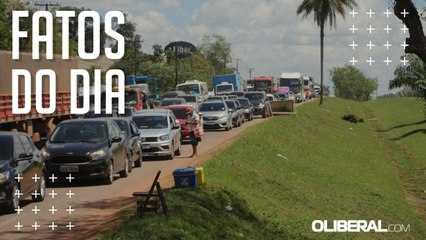 Primeiro dia de interdição na BR-316 é marcado por engarrafamento