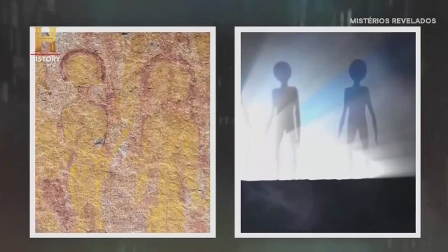MISTÉRIOS REVELADOS : PINTURAS DE ALIENS - 7 ÓVNIS SOBRE O SOL